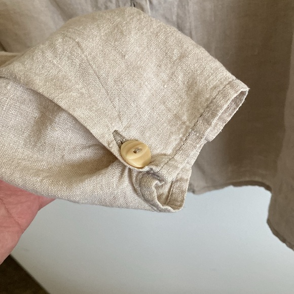 Flax Natural Linen Button-Up Blouse - Picture 5 of 5